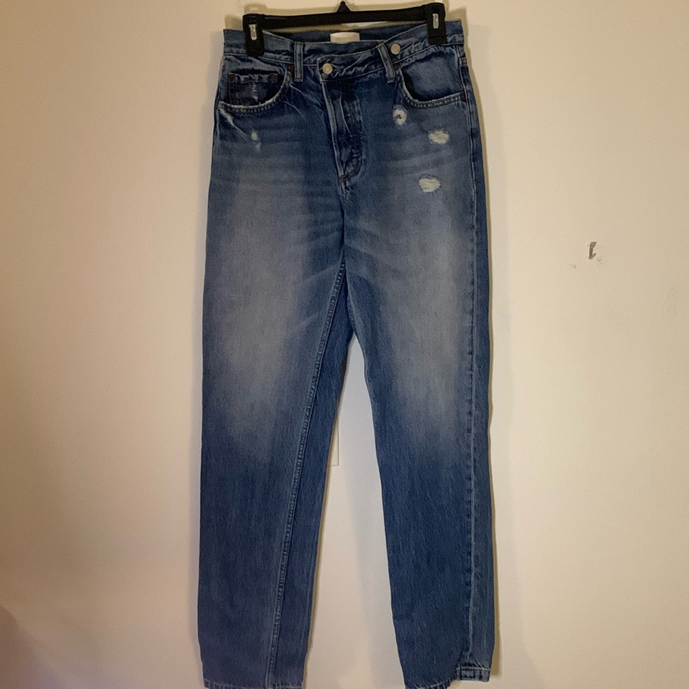 Boyish The Casey Crossover Jeans Straight Leg High Waisted Size 27!